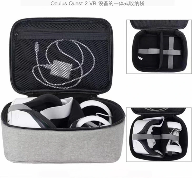 Gray Travel Carrying Case for Oculus Quest 2 Case Vr Touch Controller for Oculus Quest 2 Shell Portable EVA Storage Bag Game Box