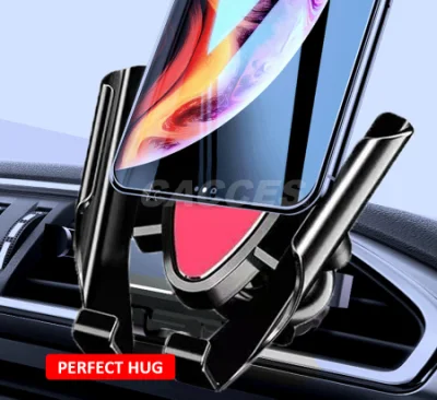 Support de téléphone portable pour support de téléphone de voiture Bras tout autour Ventilation Pare-brise Support de téléphone de voiture Stabilisateur anti-vibration Support de voiture de téléphone compatible avec tous les supports de téléphones