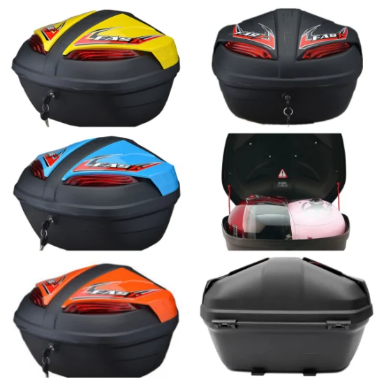 Grande Capacité 42L Boîte Arrière En Gros Scooter Top Box Bagages De Moto Boîte De Queue Arrière Boîte De Livraison De Nourriture De Moto Boîte De Cargaison De Scooter Pièces De Véhicules Électriques